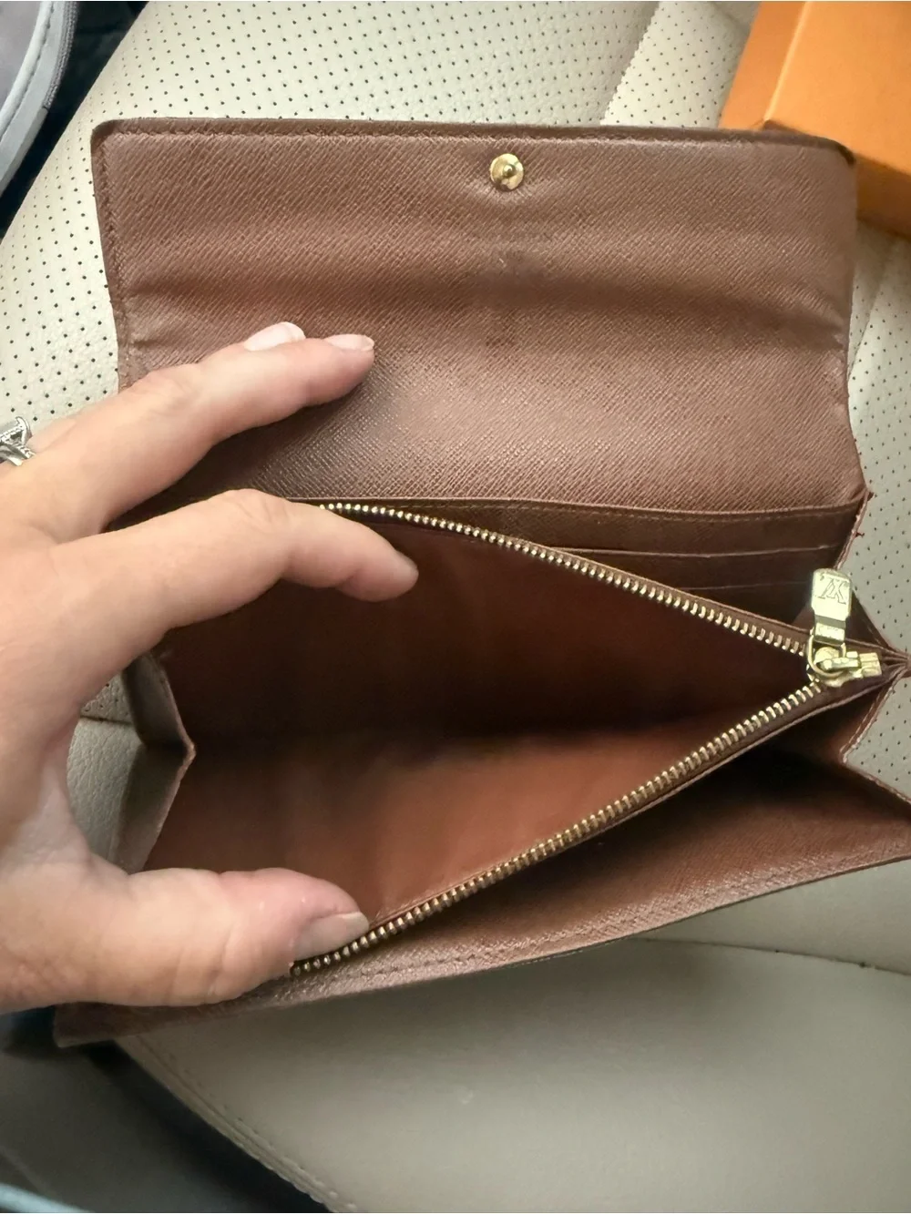 Louis Vuitton Monogram Canvas Long Wallet - Brown and Gold